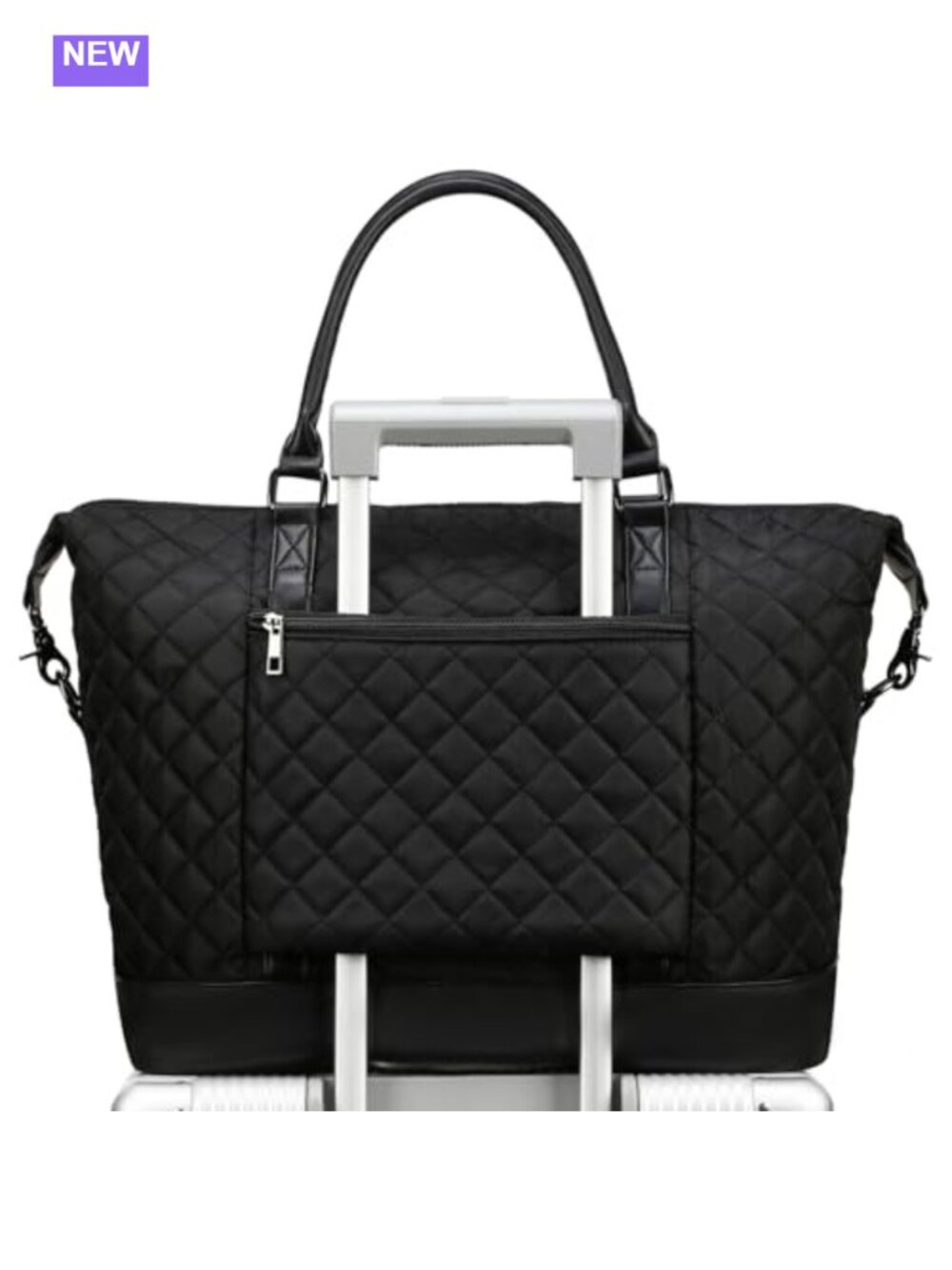 Canvas Travel Tote Duffel Bag Weekender Carry-On w/ Trolley Sleeve